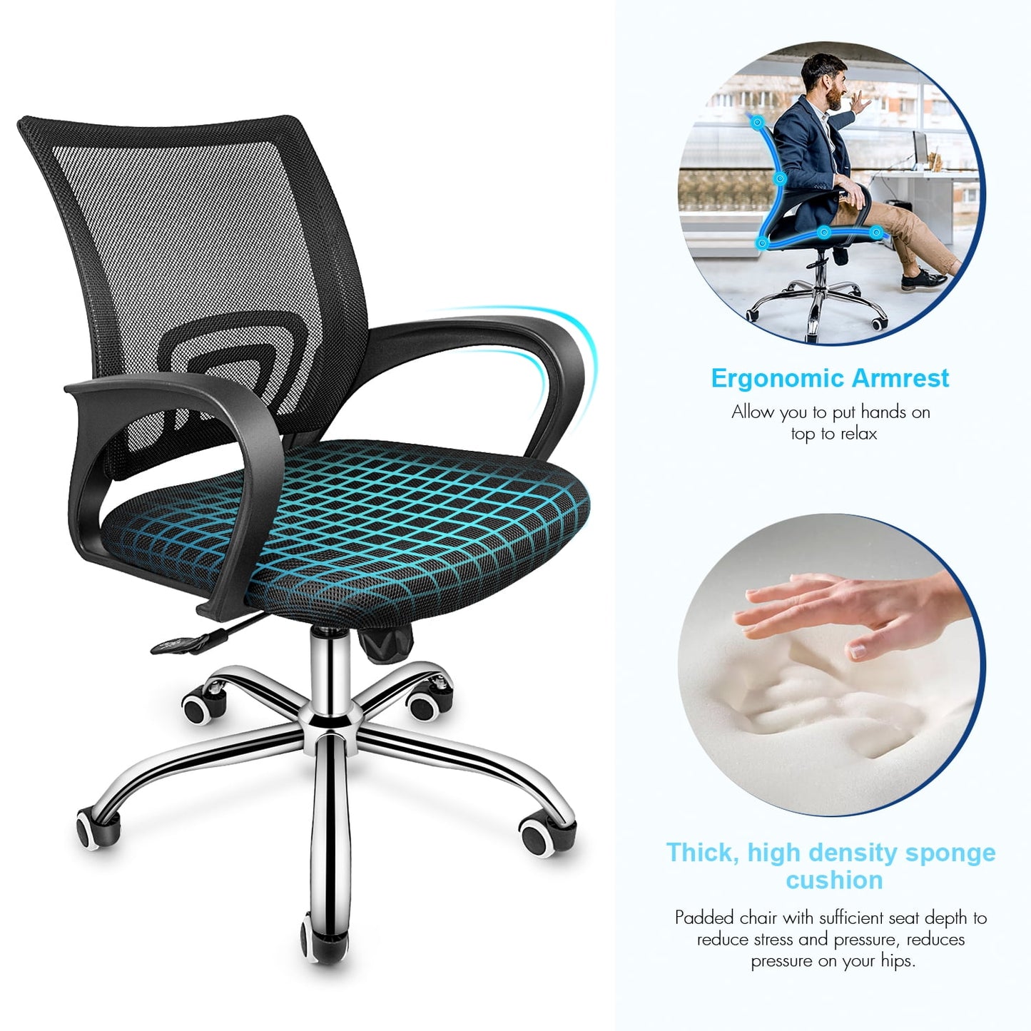 Ergonomic Mesh Back Adjustable Office Chair | OS - 13