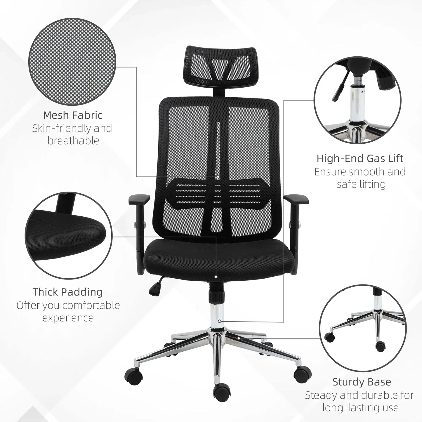 Mesh Back Adjustable Office Chair | OS - 04