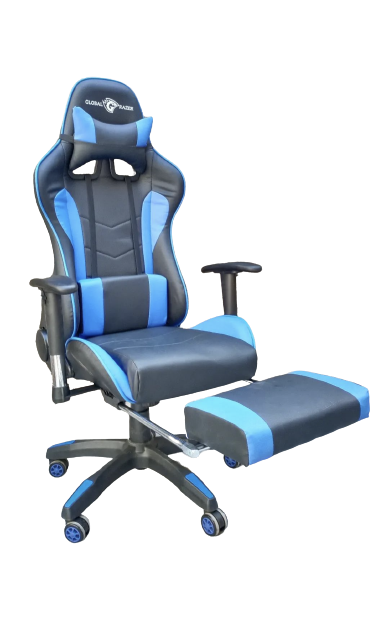 Gaming Chair Footrest - Blue & Black